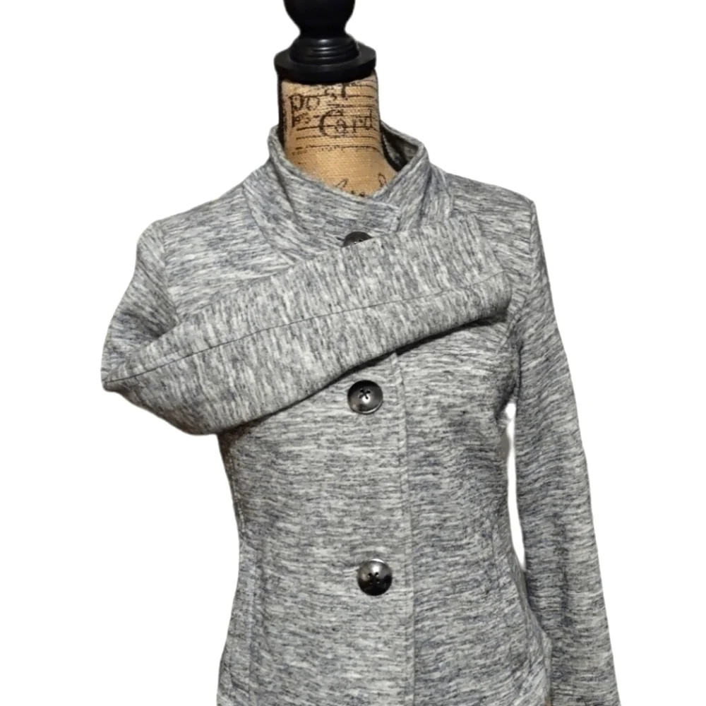 Cabi Heathered Gray  Asymmetrical Jacket ,Size Small - Picture 5 of 11